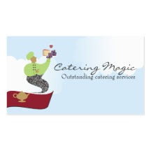 Magic genie flying carpet chef whisk business card