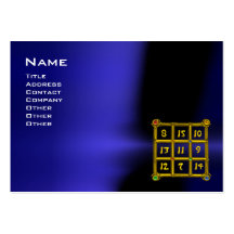 MAGIC SQUARE 33 , Blue Black Business Card Template