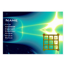MAGIC SQUARE 33 , Blue Turquase Business Cards