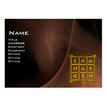MAGIC SQUARE 33 , Brown Black Business Card Template