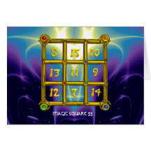 MAGIC SQUARE 33 GREETING CARD