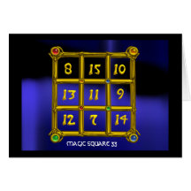 MAGIC SQUARE 33 GREETING CARD