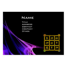 MAGIC SQUARE 33 , Pink Blue Black Business Card Templates