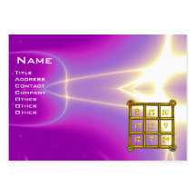 MAGIC SQUARE 33 , Pink ,Violet Purple Business Card Template