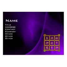 MAGIC SQUARE 33 , Purple Black Business Card
