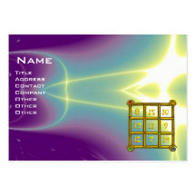 MAGIC SQUARE 33 , purple blue Business Card Templates