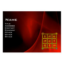 MAGIC SQUARE 33 , Red Black Business Card