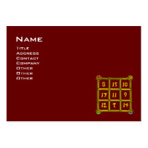 MAGIC SQUARE 33 ,Red Black Business Card Template