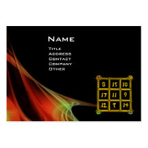 MAGIC SQUARE 33 , Red Green Black Business Card Template