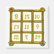 MAGIC SQUARE 33 REFRIGERATOR MAGNET