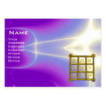 MAGIC SQUARE 33 , Violet Purple Business Card Templates