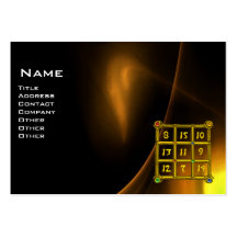 MAGIC SQUARE 33 , Yellow Brown Black Business Card Templates