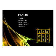 MAGIC SQUARE 33 , Yellow Brown Black Business Card Template