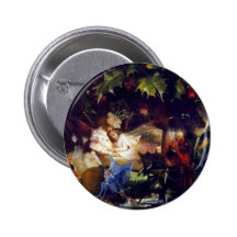 Magical Fairy Fantasy Painting: The Fairy Bower Pinback Button