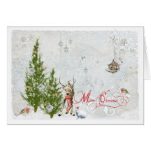 Magical Woodland Christmas Greeting Card