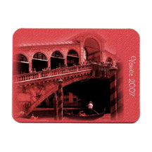 Magnet - Rialto Bridge Coral Tint