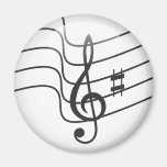 Magnet: treble clef and sharp symbol