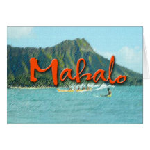 Mahalo Diamond Head Card