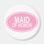 Maid of HonorWedding Oval Pink Refrigerator Magnets