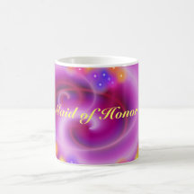 Maid Of Honour Swirly Heart Mug