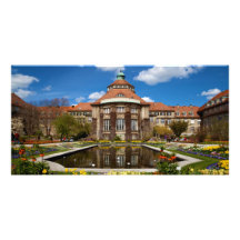 Main building Botanic Garden Munich Germany Picture Card