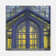 Main greenhouse, Experimental Farm, Ottawa, Ontari Fridge Magnets