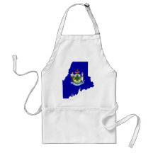 Maine Flag Map Apron