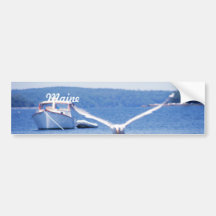 Maine Harbor Bumper Sticker