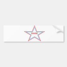 Maine in a star. bumper sticker