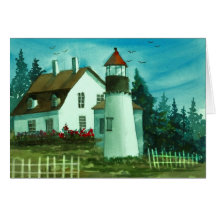 Maine Lighthouse Card