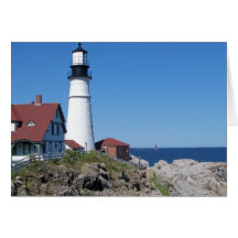Maine Lighthouse Greeting Card