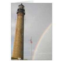 Maine Lighthouse with Rainbow Card