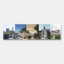 Maine Lighthouses Bumper Sticker