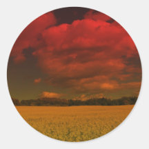 Maine Sunset 10 Round Sticker