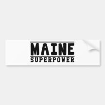 Maine Superpower Designs Bumper Sticker