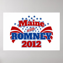Maine with Romney 2012 Print