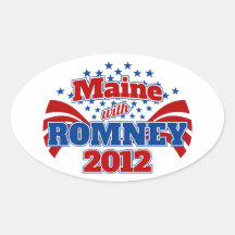 Maine with Romney 2012 Sticker