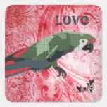 Majestic Macaw Love Sticker
