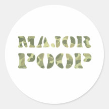 Major Poop Baby Tee Stickers