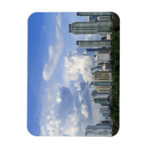 Makati Skyline Rectangle Magnets