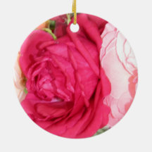 Make Mine Pink Roses Round Ornament