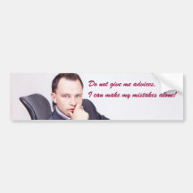 Make mistakes alone bumper sticker