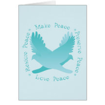 Make Peace, Restore Peace, Preserve, Love Peace Greeting Card