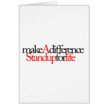 makeAdifference-Stand Up! Greeting Cards