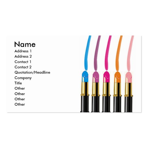 Makeup Artist, Beauty Salon, etc., Business Card