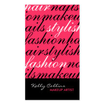 Makeup Artist Business Cards