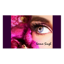 Makeup artist flower business card