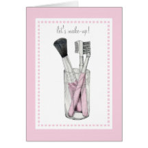 Makeup Brushes Sorry Card