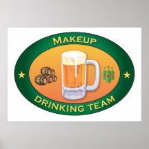 Makeup Drinking Team Print