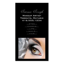 Makeup Smokey Eye Grey Business Card Template